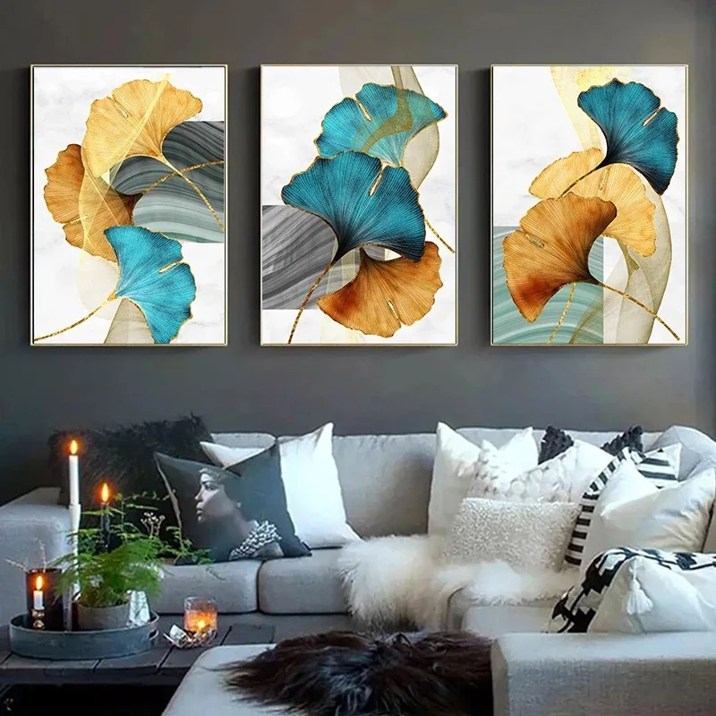Modern Luxury Plant Decorative Painting Golden Ginkgo Leaves Canvas Paints Home Wall Minimalist Landscape Decor Printed Photos
Modern Luxury Plant Decorative Painting Golden Ginkgo Leaves Canvas Paints Home Wall Minimalist Landscape Decor Printed Photos
