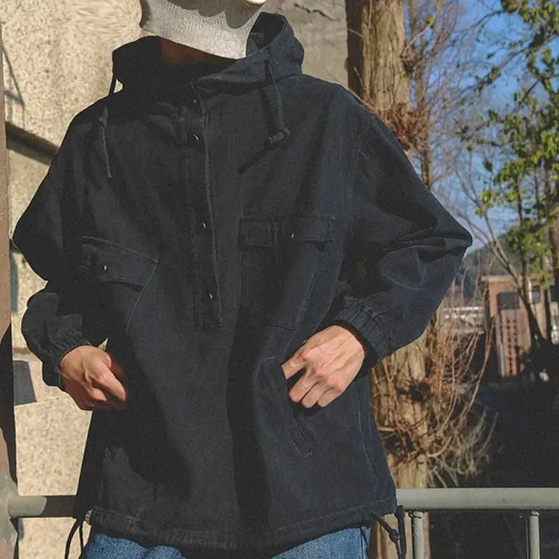 Safari Style Jackets Men Streetwear Trendy Harajuku Solid Color Hooded Clothes Male Autumn Korean Fashion Loose Techwear Coats
Safari Style Jackets Men Streetwear Trendy Harajuku Solid Color Hooded Clothes Male Autumn Korean Fashion Loose Techwear Coats