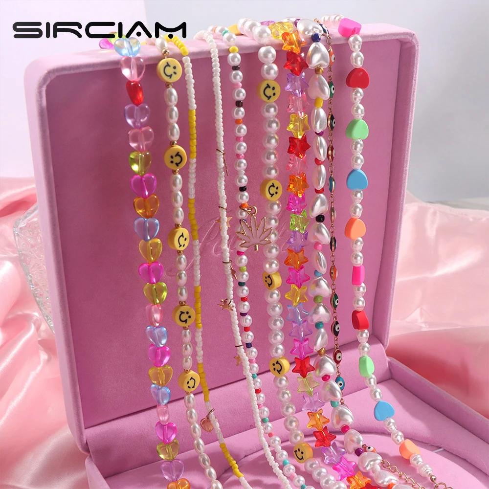 2021 New Rainbow Heart Pearl Beaded Necklace For Women Colorful Seed Bead Mushroom Evil Eye Smiley Choker Boho Jewelry Wholesale
2021 New Rainbow Heart Pearl Beaded Necklace For Women Colorful Seed Bead Mushroom Evil Eye Smiley Choker Boho Jewelry Wholesale