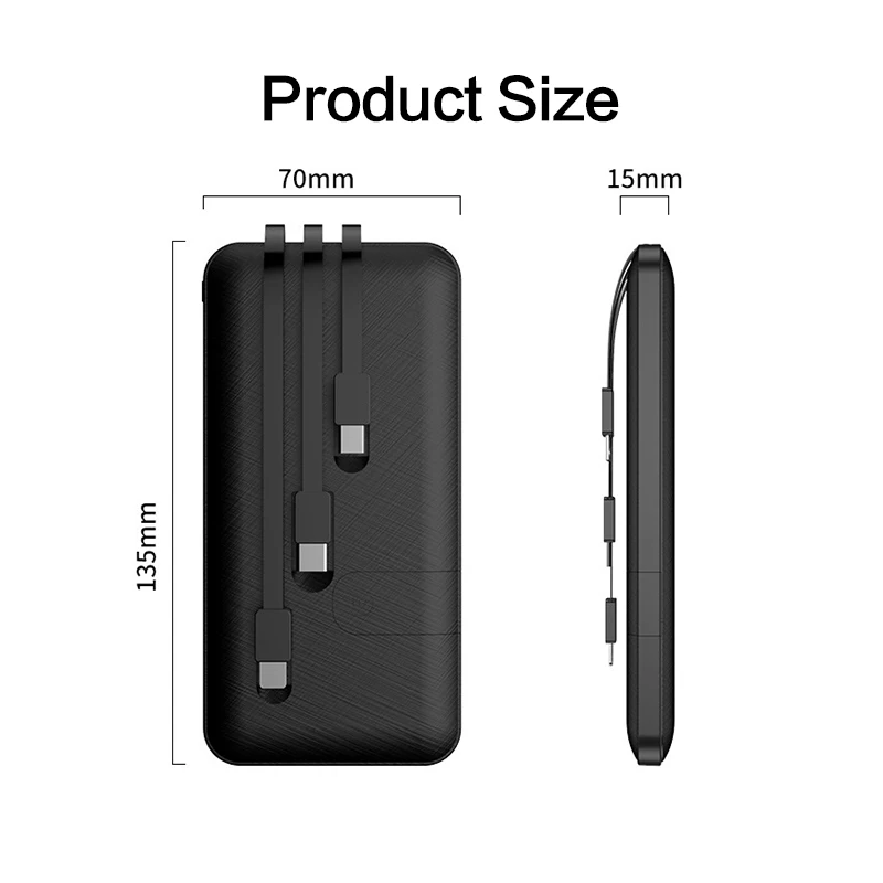 Power Bank 20000mAh Built-in 3 Cables Powerbank for iPhone 11 pro X 8 7 External Battery Pack for Xiaomi Poverbank with Bracket
Power Bank 20000mAh Built-in 3 Cables Powerbank for iPhone 11 pro X 8 7 External Battery Pack for Xiaomi Poverbank with Bracket