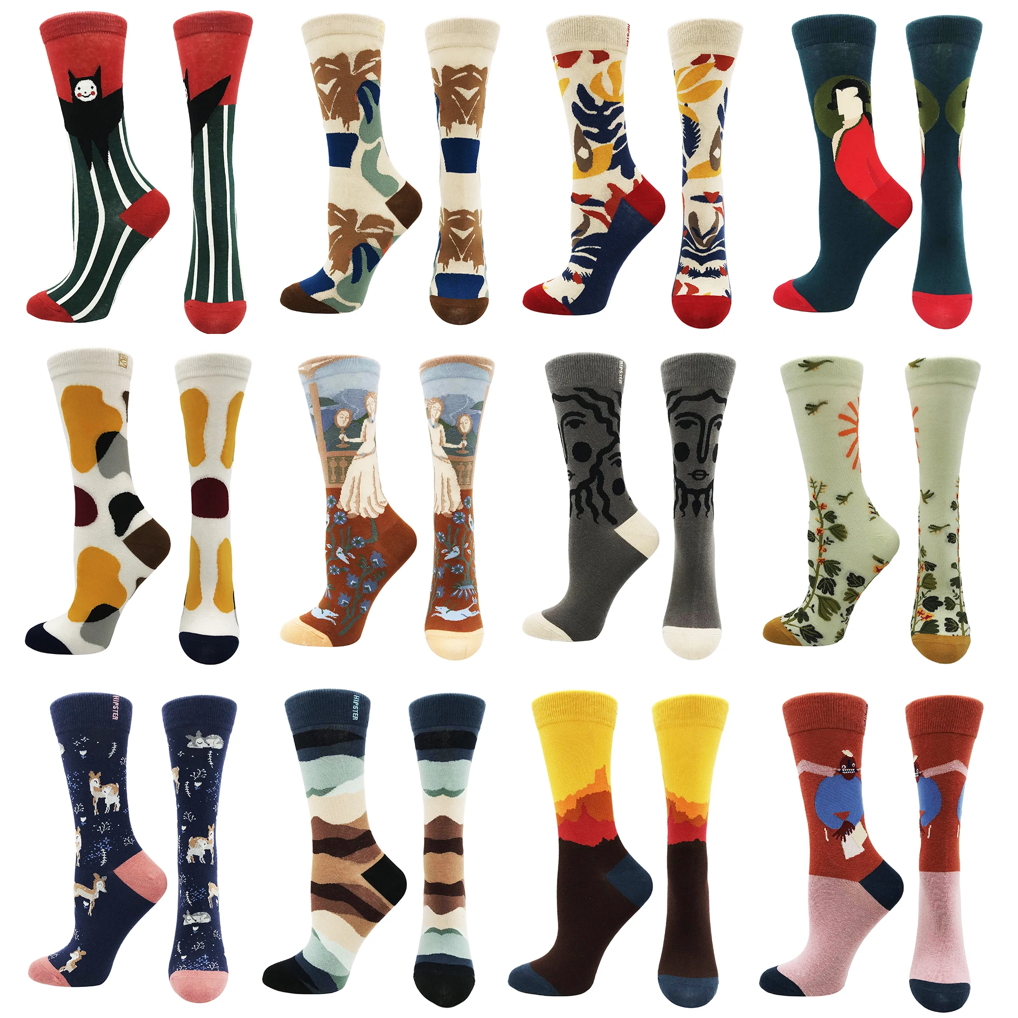 2022 spring, summer and autumn new cotton socks female abstract character landscape oil painting high quality personality
2022 spring, summer and autumn new cotton socks female abstract character landscape oil painting high quality personality