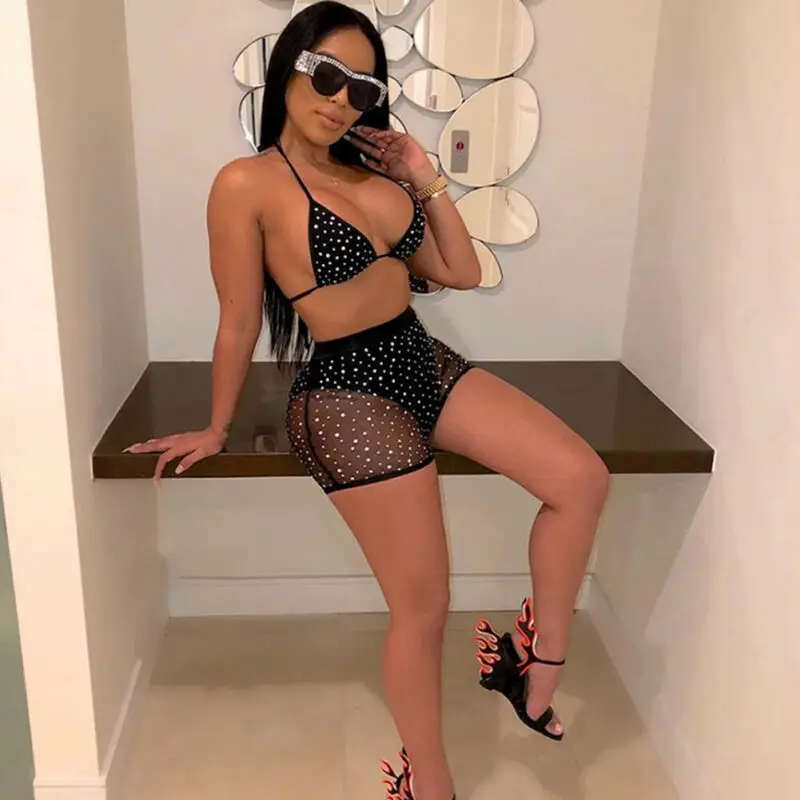 2019 New Sexy Fishnet Ladies Lace Up Sleepwear Women's Sexy Lingerie Bra Mesh Rhinestone Bra Brief Sets
2019 New Sexy Fishnet Ladies Lace Up Sleepwear Women's Sexy Lingerie Bra Mesh Rhinestone Bra Brief Sets