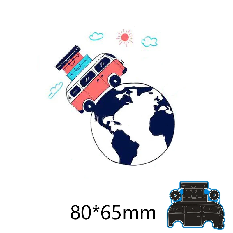 8*6.5 cm Creative New Metal Cutting Dies Drive Around The World Scrapbook Embossing Paper Craft Album Card Punch Knife
8*6.5 cm Creative New Metal Cutting Dies Drive Around The World Scrapbook Embossing Paper Craft Album Card Punch Knife