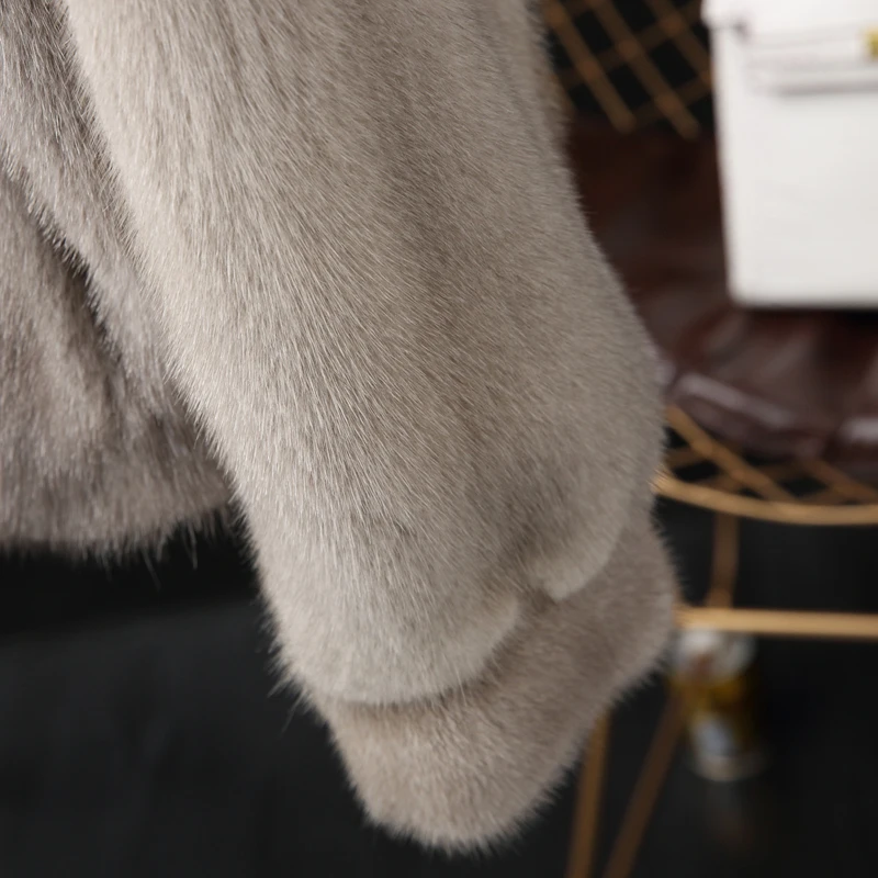 Женская шуба из натурального меха норки Роскошная Шуба зимняя куртка 2020 короткая