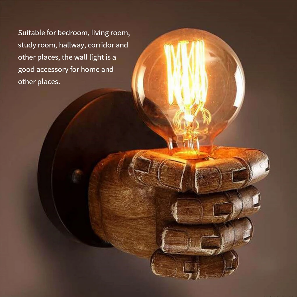 Retro E27 LED Antique Resin Fist Wall Lamp European Bar Restaurant Cafe Decorative Wall Light Left And Right Hand Wall Lamp
Retro E27 LED Antique Resin Fist Wall Lamp European Bar Restaurant Cafe Decorative Wall Light Left And Right Hand Wall Lamp