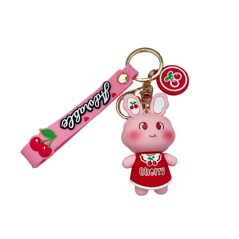 Creative Cute Cherry Bunny Doll Gift Keychain Male Female Car Key Chain Pendant Girl Backpack Keyring 
Creative Cute Cherry Bunny Doll Gift Keychain Male Female Car Key Chain Pendant Girl Backpack Keyring