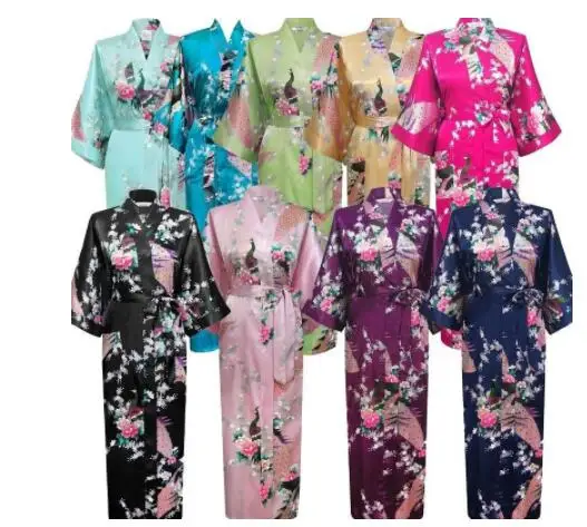 Plus Size XXXL Chinese Women Long Robe Print Flower Peacock Kimono Bathrobe Gown Bride Bridesmaid Wedding Robes Sexy Sleepwear
Plus Size XXXL Chinese Women Long Robe Print Flower Peacock Kimono Bathrobe Gown Bride Bridesmaid Wedding Robes Sexy Sleepwear