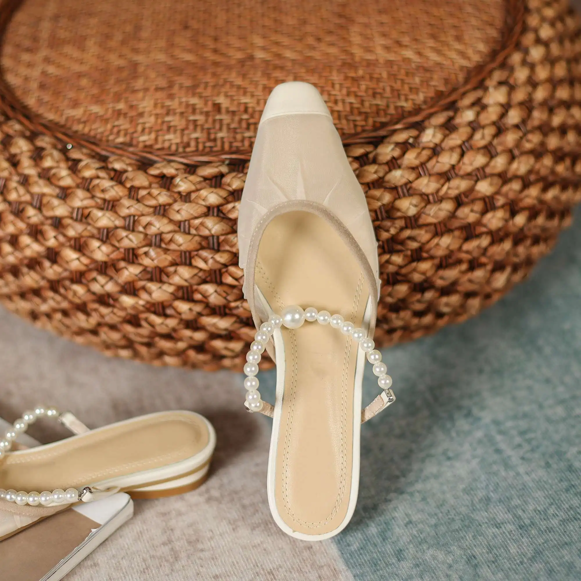 Krazing Pot size 40 square toe slingback pearl net yarn gentlewomen vintage mules online star maiden slip on women sandals L73
Krazing Pot size 40 square toe slingback pearl net yarn gentlewomen vintage mules online star maiden slip on women sandals L73
