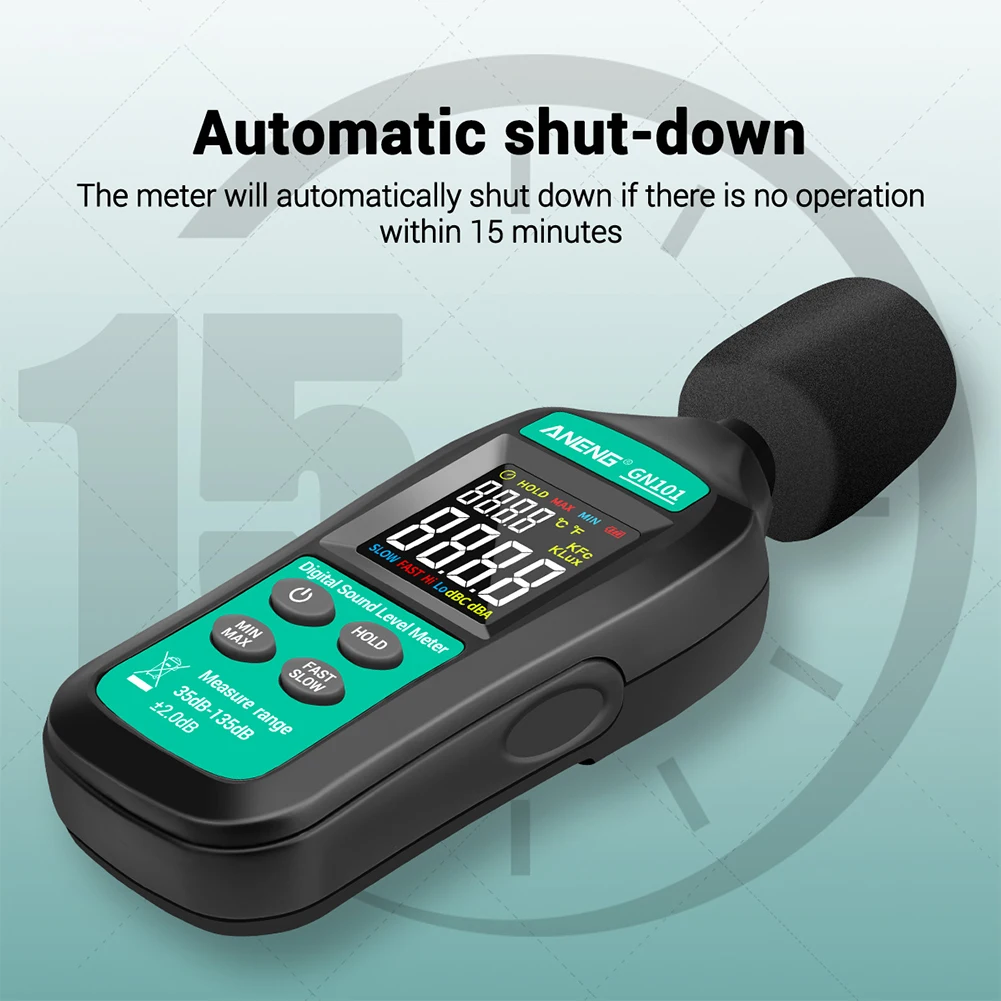 Digital Display Data Hold Home Detector Decibel Meter High Accuracy Sound Level 
Digital Display Data Hold Home Detector Decibel Meter High Accuracy Sound Level