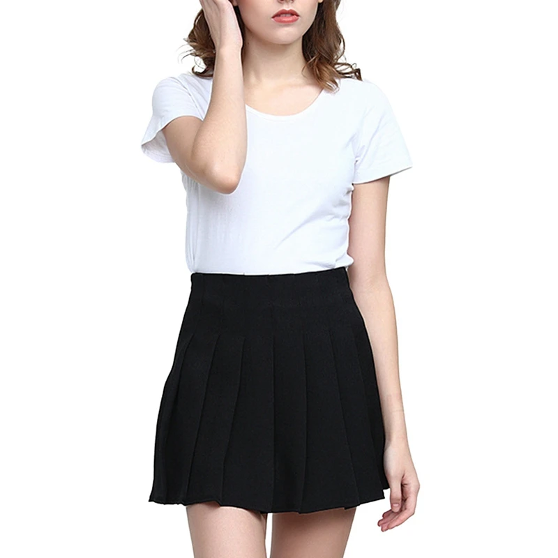 Fashion High Waist Girl Above Knee Skirts Women Solid Color Casual Pleated Skirts
Fashion High Waist Girl Above Knee Skirts Women Solid Color Casual Pleated Skirts