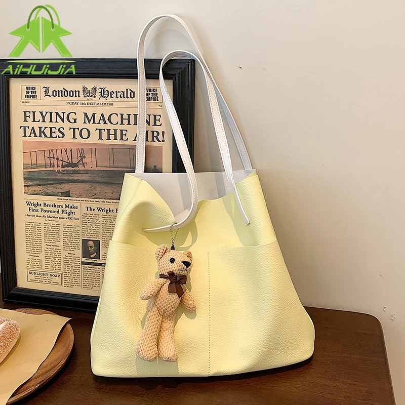 Elegant Armpit Large Capacity Handbags for Women Solid Color High Quality PU Leather Shoulder Bags 2 in 1 New Simple Ladies Tote
Elegant Armpit Large Capacity Handbags for Women Solid Color High Quality PU Leather Shoulder Bags 2 in 1 New Simple Ladies Tote