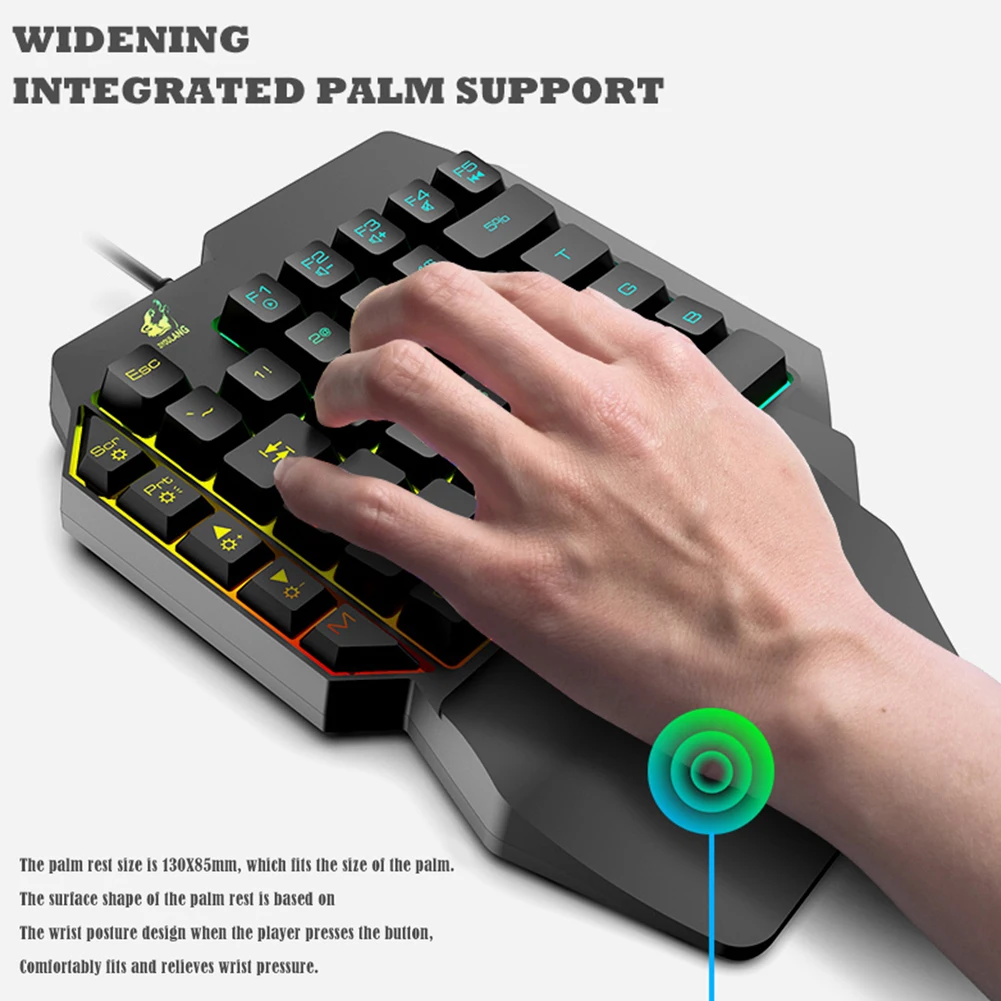Ergonomic Gaming Keyboard Mouse Combo Set T1 Wired One Handed Gaming Keyboard Mouse Combo for PUBG PC Gamer 
Ergonomic Gaming Keyboard Mouse Combo Set T1 Wired One Handed Gaming Keyboard Mouse Combo for PUBG PC Gamer
