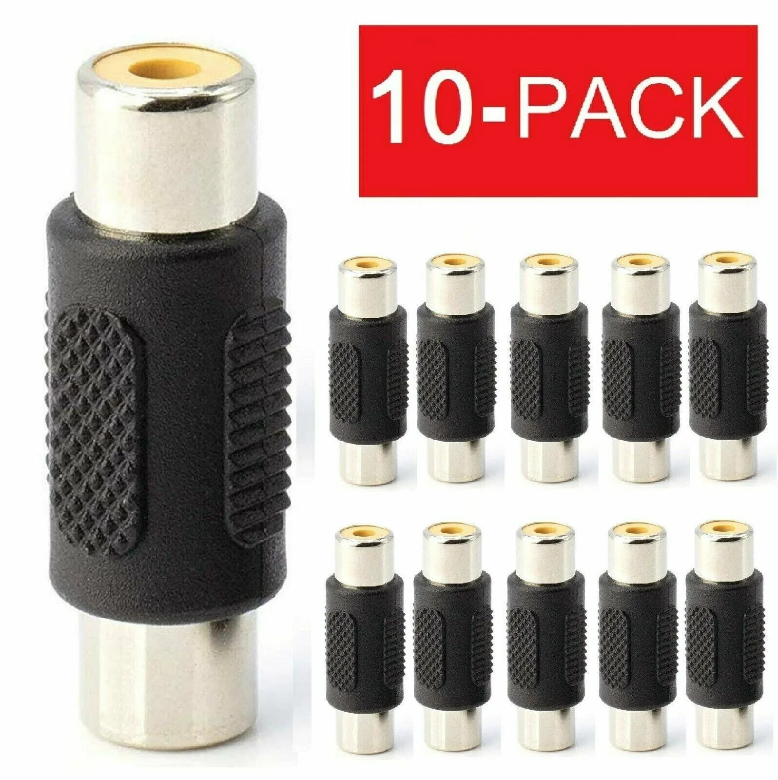 10 Pcs RCA Female-to-female Connectors AV RCA Audio Video Female To Female Jack Coupler Adapter Connector Headphone Music Wire
10 Pcs RCA Female-to-female Connectors AV RCA Audio Video Female To Female Jack Coupler Adapter Connector Headphone Music Wire