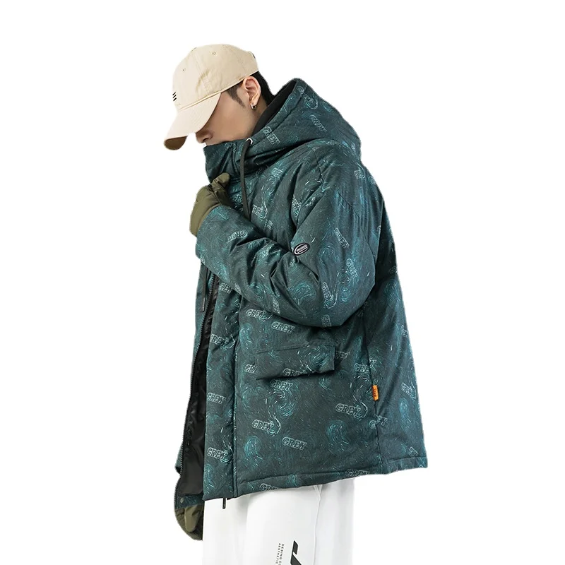 2021 winter new trendy brand hooded padded jacket men's full version printing thick padded jacket
2021 winter new trendy brand hooded padded jacket men's full version printing thick padded jacket