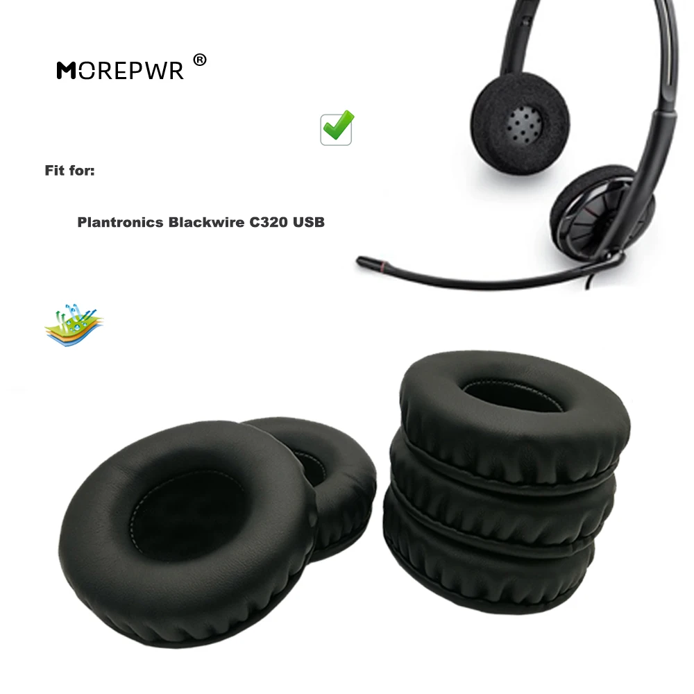 Morepwr New Upgrade Replacement Ear Pads for Plantronics Blackwire C320 USB Headset Parts Leather Cushion Earmuff Sleeve
Morepwr New Upgrade Replacement Ear Pads for Plantronics Blackwire C320 USB Headset Parts Leather Cushion Earmuff Sleeve
