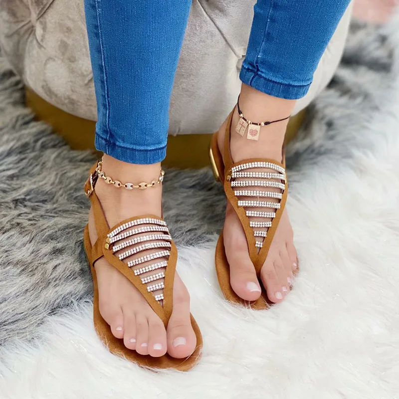 2021 Women Gladiator Sandals Woman Fashion Rhinestone Flats Summer Ladies Flip Flop Shoes Casual Female Plus Size Sandalias
2021 Women Gladiator Sandals Woman Fashion Rhinestone Flats Summer Ladies Flip Flop Shoes Casual Female Plus Size Sandalias
