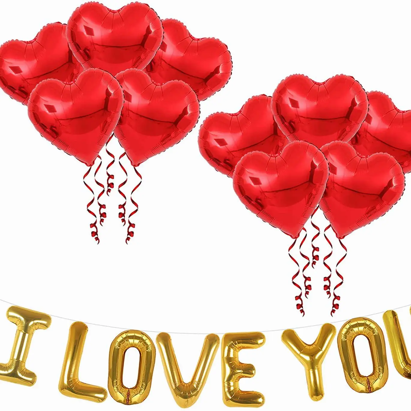 JOLLYBOOM Valentine's Day Party Decoration Set Gold I LOVE YOU Foil Balloon Banner Red Love Balloon for Proposal Anniversary
JOLLYBOOM Valentine's Day Party Decoration Set Gold I LOVE YOU Foil Balloon Banner Red Love Balloon for Proposal Anniversary