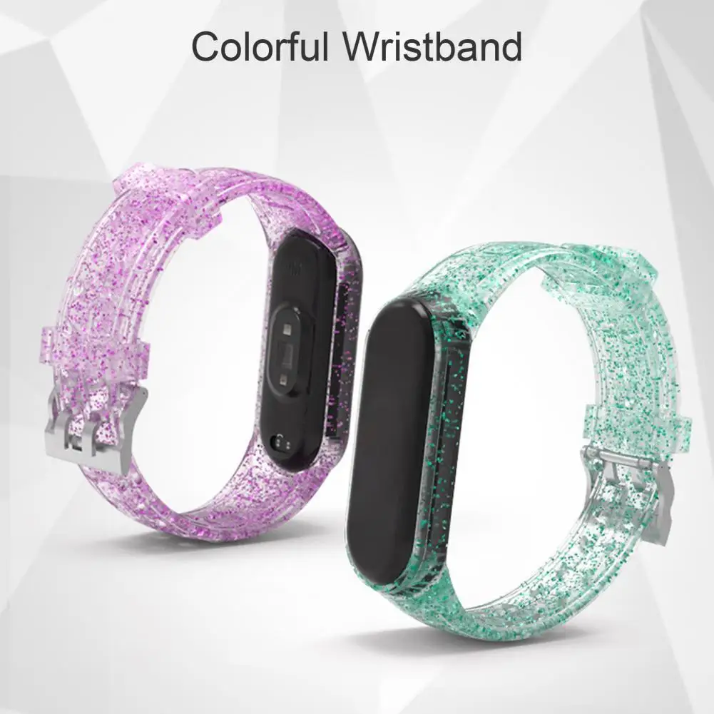 Watch Belt Useful No Odor Tensile Glitter Silicone Strap Replacement Wrist Strap Watch Band
Watch Belt Useful No Odor Tensile Glitter Silicone Strap Replacement Wrist Strap Watch Band