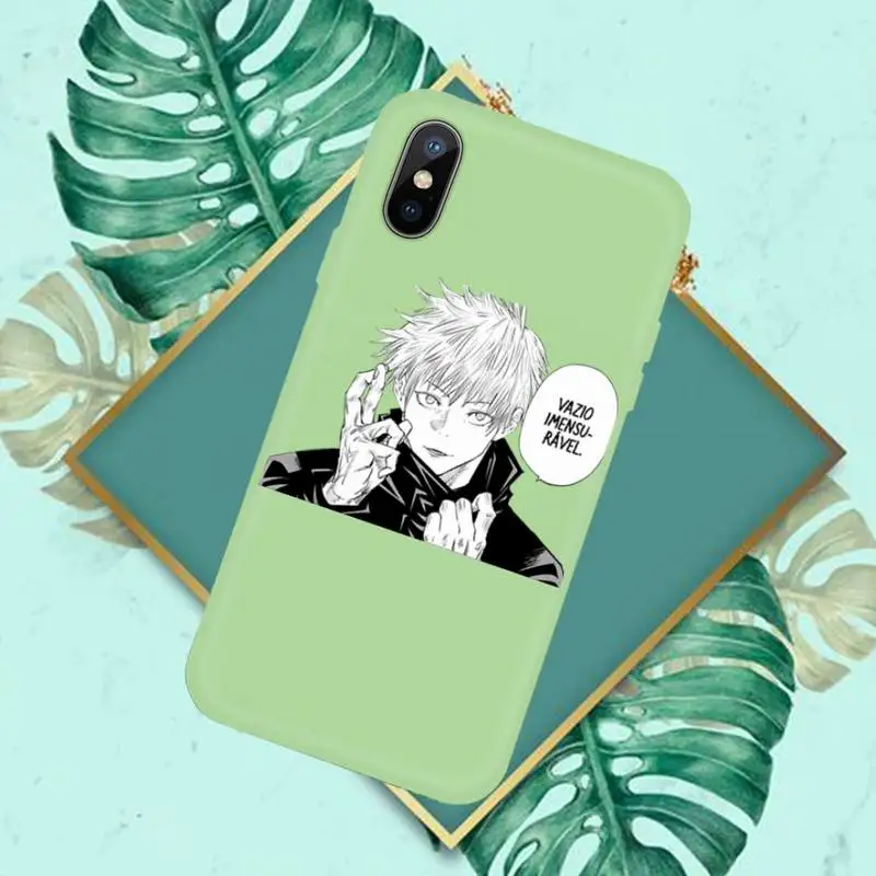 Jujutsu Kaisen Phone Case Green Candy Color for iPhone 11 12 mini pro XS MAX 8 7 6 6S Plus X SE 2020 XR
Jujutsu Kaisen Phone Case Green Candy Color for iPhone 11 12 mini pro XS MAX 8 7 6 6S Plus X SE 2020 XR