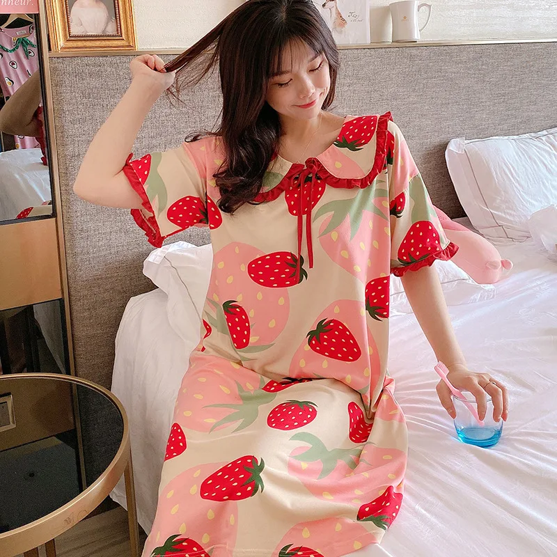 Cartoon Nightgowns Home Wear Girls Sleep Lounge Nightgrowns Dress Home Clothing 2020 New Hot Fashion Summer Cute Women Sleepwear
Cartoon Nightgowns Home Wear Girls Sleep Lounge Nightgrowns Dress Home Clothing 2020 New Hot Fashion Summer Cute Women Sleepwear