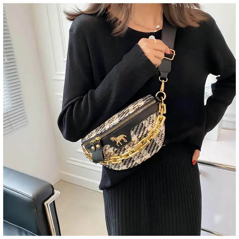 CGCBAG Luxury Designer Chest Bag Women 2022 Retro Thick Chain Crossbody Bag Female Fashion High Quality PU Leather Belt Bag
CGCBAG Luxury Designer Chest Bag Women 2022 Retro Thick Chain Crossbody Bag Female Fashion High Quality PU Leather Belt Bag