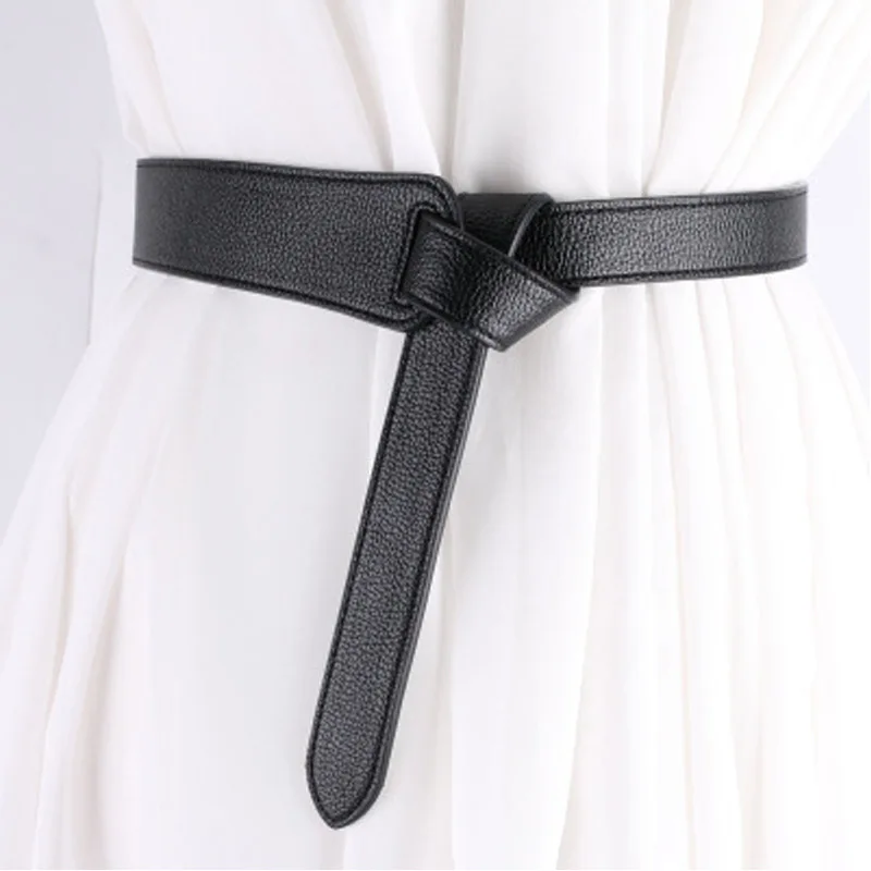 

Fashion Female Belt for Women Red Bow Design Thin PU Leather Jeans Girdles Loop Strap Belts Bownot Brown Dress Coat Accessories