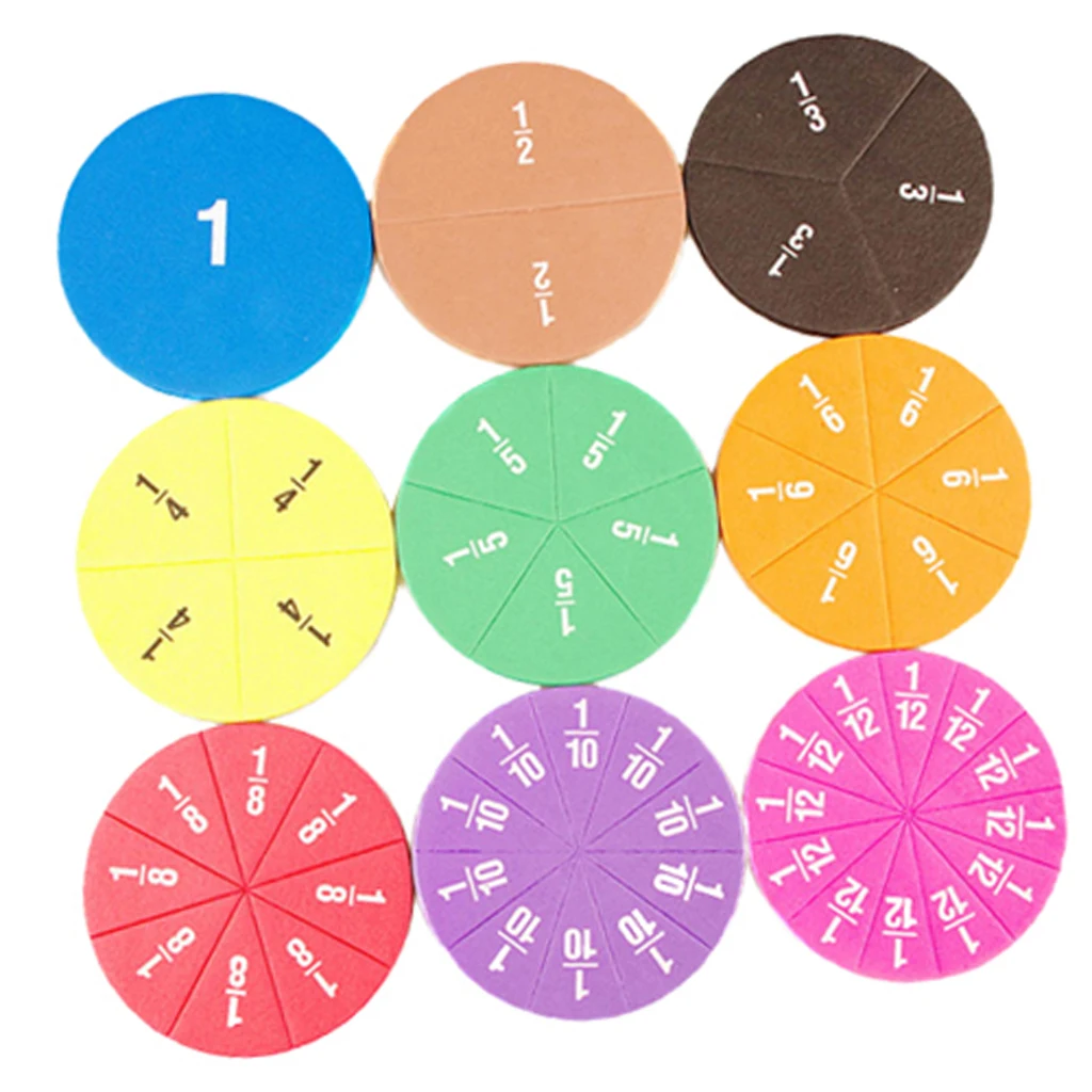 51 Rainbow Pieces Circular Fractions Toys Children Math Game 
51 Rainbow Pieces Circular Fractions Toys Children Math Game