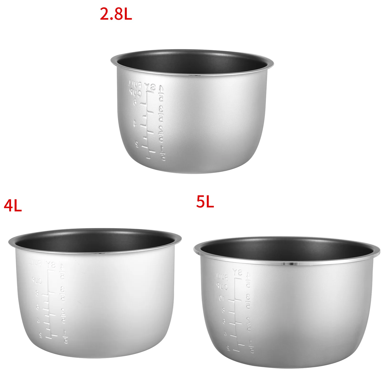 Non Stick Pressure Cooker Inner Pot 2.8L/4L/5L Rice Pressure Cooker Liner Stainless Steel Rice Pot Liner Give Seal Silicone Ring
Non Stick Pressure Cooker Inner Pot 2.8L/4L/5L Rice Pressure Cooker Liner Stainless Steel Rice Pot Liner Give Seal Silicone Ring