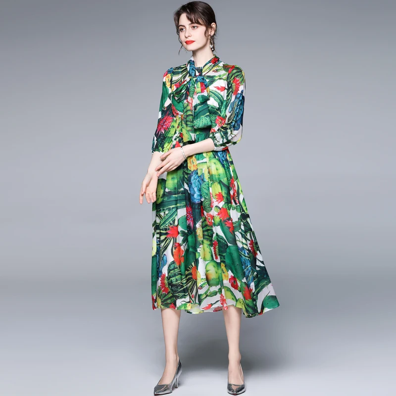 Women Summer Designer Elegant Holiday Chiffon Lantern Sleeve Casual Party Robe Ladies Sexy Slim Floral Print Big Swing Dress
Women Summer Designer Elegant Holiday Chiffon Lantern Sleeve Casual Party Robe Ladies Sexy Slim Floral Print Big Swing Dress