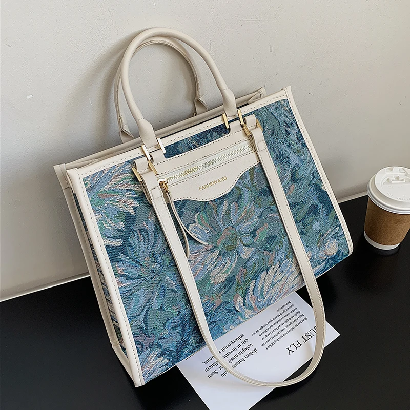 2021 Trends Lady Designer Crossbody Handbag Small To Handle Shoulder Bags Painting Flower Luxury Brand Cloth Tote for Women 
2021 Trends Lady Designer Crossbody Handbag Small To Handle Shoulder Bags Painting Flower Luxury Brand Cloth Tote for Women