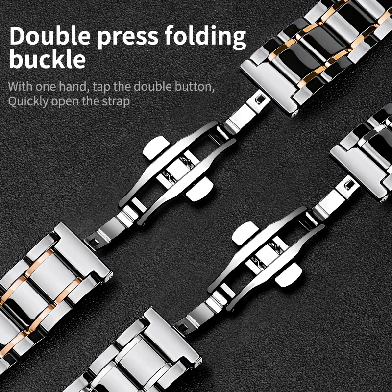 Ceramic Strap for Apple Watch 5 Band 44mm 40mmm Luxury Stainless steel bracelet iWatch band 42mm 38mm 40 42 44 mm series 3 4 5
Ceramic Strap for Apple Watch 5 Band 44mm 40mmm Luxury Stainless steel bracelet iWatch band 42mm 38mm 40 42 44 mm series 3 4 5