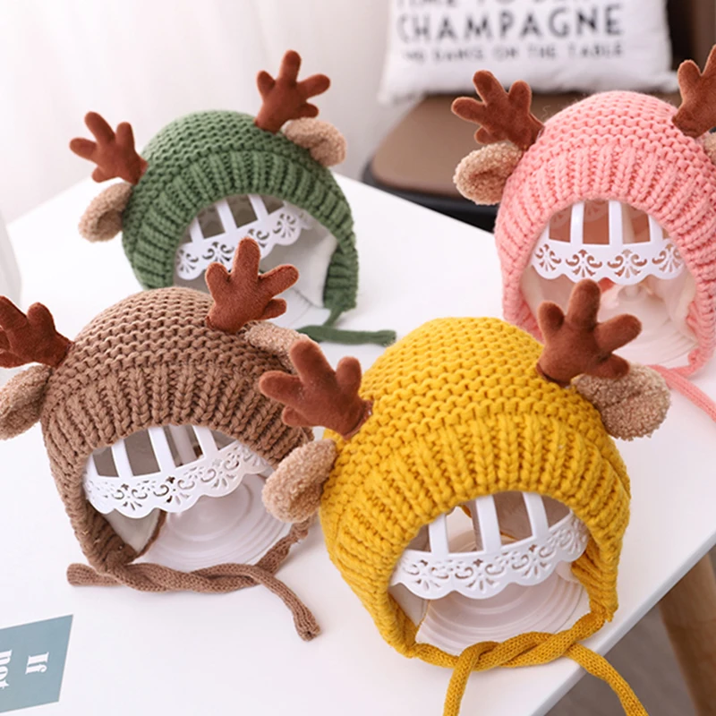 5 Style Cute Deer Elk Antlers Baby Hat Winter Warm Plush Knitted Ear Warmer Children Hat Bonnet Boys Girls Cap Beanie Hats
5 Style Cute Deer Elk Antlers Baby Hat Winter Warm Plush Knitted Ear Warmer Children Hat Bonnet Boys Girls Cap Beanie Hats