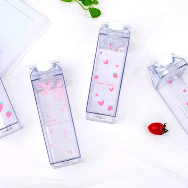 Портативная бутылка для воды хранения молока Sakura-Print клубника-Print Спортивная