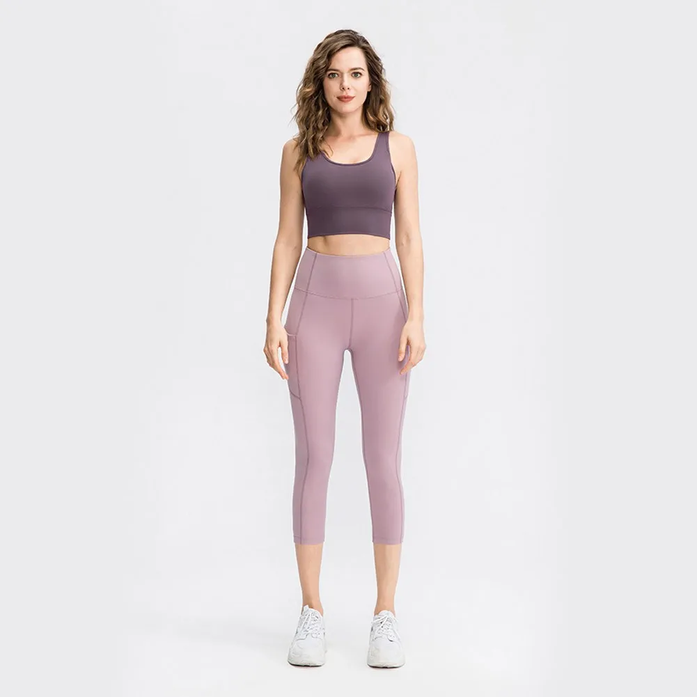 Women's Nude Skin-friendly Seamless Yoga Cropped Sport Leggings Pockets Elastic Tight-fitting Hip-lifting Fitness Running Pants
Women's Nude Skin-friendly Seamless Yoga Cropped Sport Leggings Pockets Elastic Tight-fitting Hip-lifting Fitness Running Pants