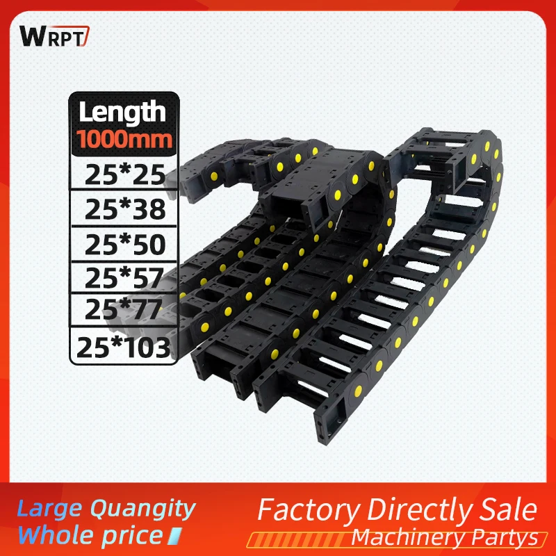 Cable Chain 25*25 38 50 57 77 103mm Semi-Enclosed closed Wire Transmission Carrier Plastic Drag Towline CNC Engraving Machine
Cable Chain 25*25 38 50 57 77 103mm Semi-Enclosed closed Wire Transmission Carrier Plastic Drag Towline CNC Engraving Machine