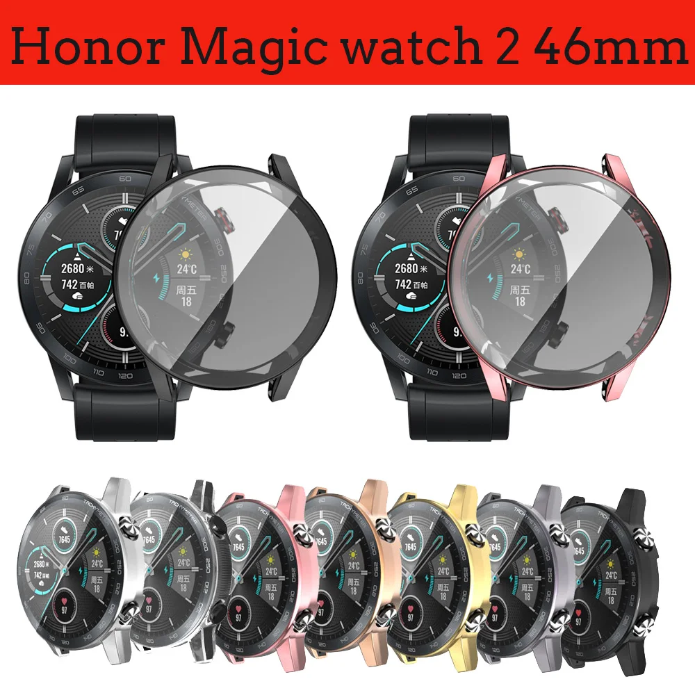 Чехол из ТПУ для Honor Magic Watch 2 46 мм, защитный чехол для Huawei Honor Magic 2, протектор экрана, носимые аксессуары
Чехол из ТПУ для Honor Magic Watch 2 46 мм, защитный чехол для Huawei Honor Magic 2, протектор экрана, носимые аксессуары