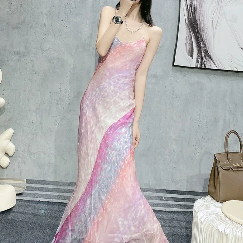 Luxury Gradient Pink Bodycon Dress Women Trumpet Sexy Fairy Spaghetti Strap Mermaid Chiffon Sheath Club Summer Women Clothing
Luxury Gradient Pink Bodycon Dress Women Trumpet Sexy Fairy Spaghetti Strap Mermaid Chiffon Sheath Club Summer Women Clothing