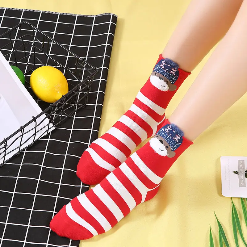 Sfree 4Pairs Red Socks Female Winter Korean Style College Style Cute Cartoon Christmas Tube Socks New Year Step On Villain Socks
Sfree 4Pairs Red Socks Female Winter Korean Style College Style Cute Cartoon Christmas Tube Socks New Year Step On Villain Socks