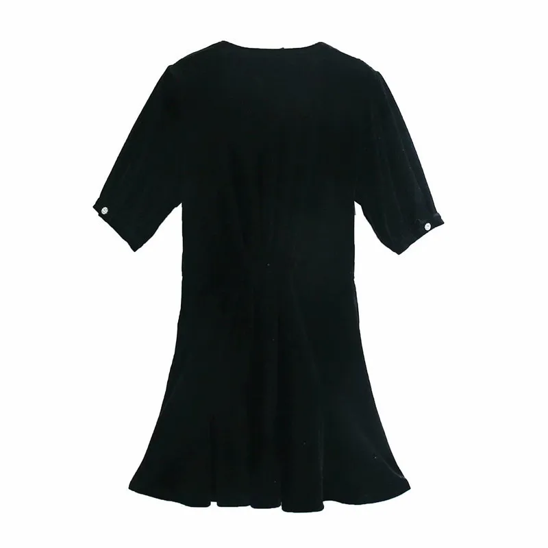 Women 2021 SpringNew Street Fashion Style Versatile Velvet Mini Dresses Medium Sleeve Pure Black Sexy Tight Ladies Dress
Women 2021 SpringNew Street Fashion Style Versatile Velvet Mini Dresses Medium Sleeve Pure Black Sexy Tight Ladies Dress