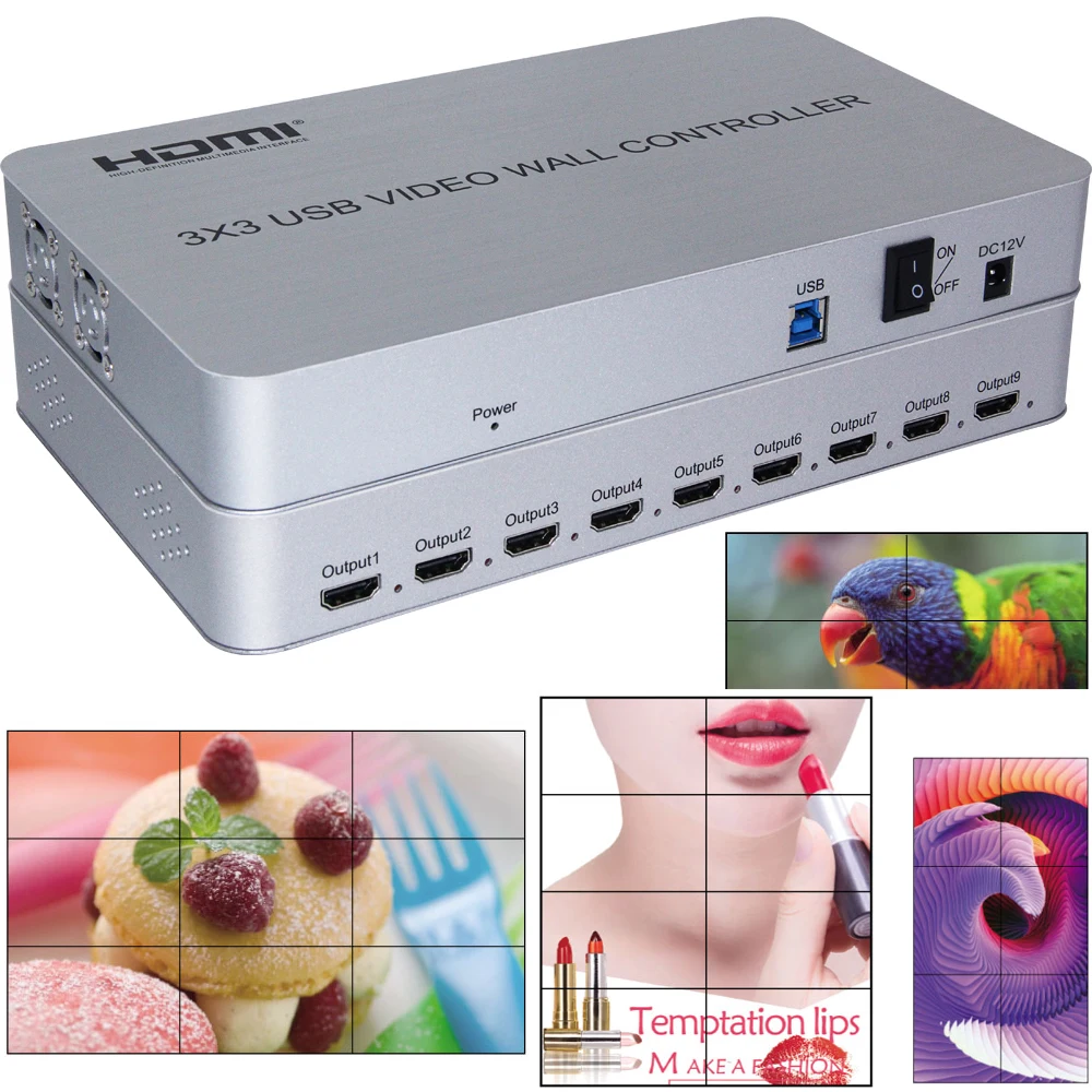 4K USB 3X3 HDMI видео настенный контроллер плеер Multi Screen Splicer процессор 1X5 2x2 2x3 4X2 2x4 3x3 1x9 9 каналов ТВ прошивка
4K USB 3X3 HDMI видео настенный контроллер плеер Multi Screen Splicer процессор 1X5 2x2 2x3 4X2 2x4 3x3 1x9 9 каналов ТВ прошивка