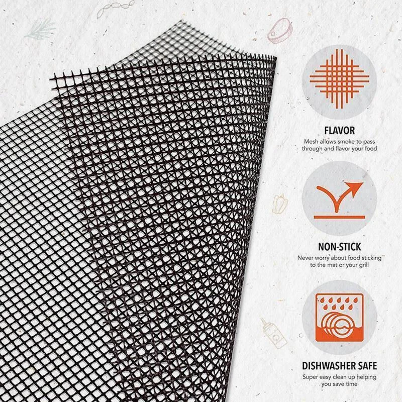 Grill Mat PTFE Barbecue Grill Mesh Mat Non-stick BBQ Mat Reusable Smoker Grill Cooking Mat Grill Pad Liner BBQ Accessories
Grill Mat PTFE Barbecue Grill Mesh Mat Non-stick BBQ Mat Reusable Smoker Grill Cooking Mat Grill Pad Liner BBQ Accessories