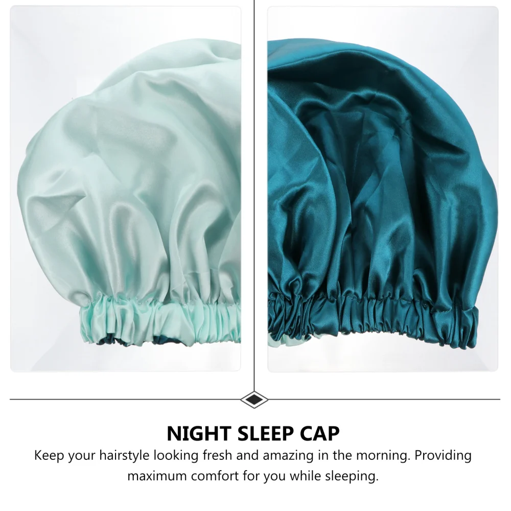 Breathable Elastic Night Sleeping Cap Satin Hair Care Spa Hat Hair Wrap 
Breathable Elastic Night Sleeping Cap Satin Hair Care Spa Hat Hair Wrap