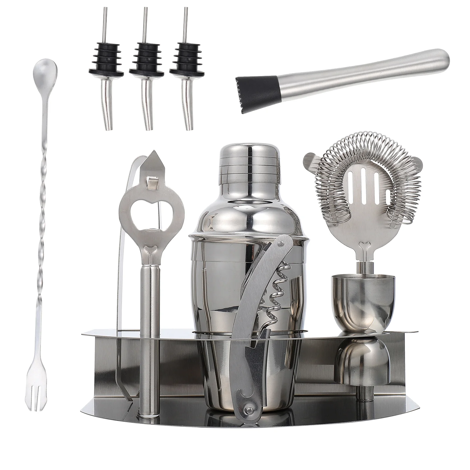 1 Set of 12 Pcs Cocktail Shaker Cocktail Strainer Stainless Steel Cocktail Tools
1 Set of 12 Pcs Cocktail Shaker Cocktail Strainer Stainless Steel Cocktail Tools