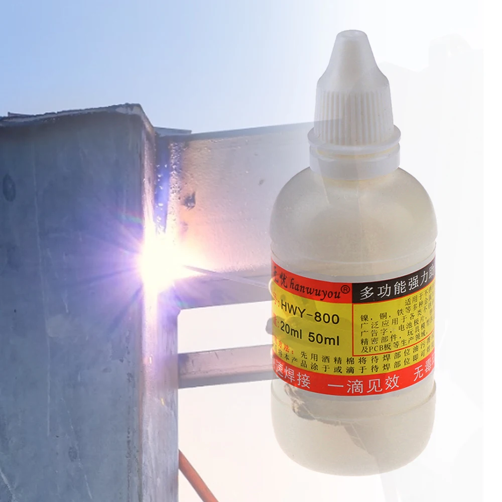 1 Bottle Of 20ml/50ml Stainless Steel Liquid Flux Solder Paste Flux Liquid Solder Water Durable Liquid Solder
1 Bottle Of 20ml/50ml Stainless Steel Liquid Flux Solder Paste Flux Liquid Solder Water Durable Liquid Solder