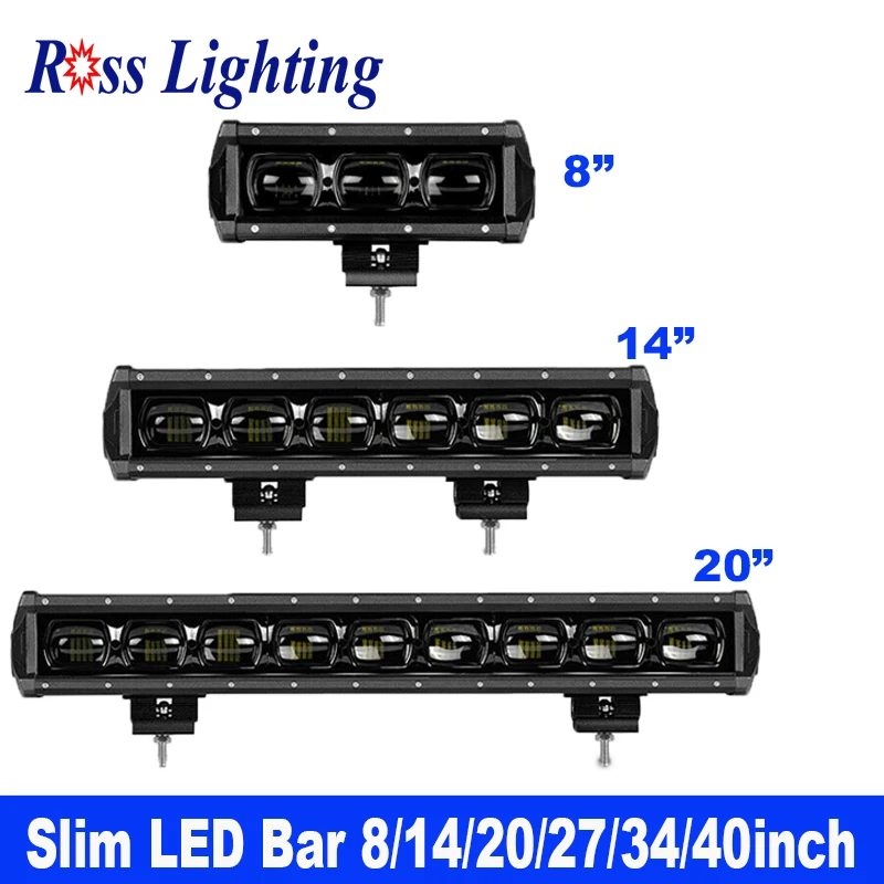 Single Row 6D Lens 8/14/20/274/40" Inch Slim Led Bar Light For Offroad 4WD ATV Truck 12V 24V Auto Fog Driving Work Light
Single Row 6D Lens 8/14/20/274/40" Inch Slim Led Bar Light For Offroad 4WD ATV Truck 12V 24V Auto Fog Driving Work Light