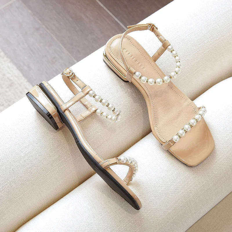 Women Flat Sandals Summer 2021 ZAR Luxury Brand Shoes Sexy Thick Heel Women's Sandals Pearl Lazy Slippers Beach Chaussure Femme
Women Flat Sandals Summer 2021 ZAR Luxury Brand Shoes Sexy Thick Heel Women's Sandals Pearl Lazy Slippers Beach Chaussure Femme