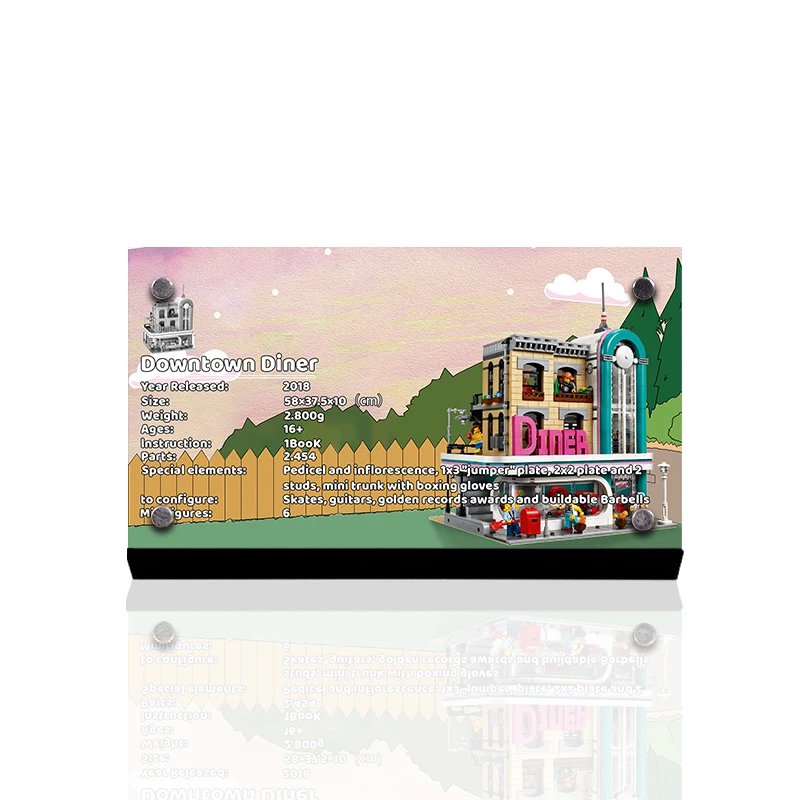 The Acrylic Display Stand Brand For Creator Expert Downtown Diner 10260 Building Kit Model Set
The Acrylic Display Stand Brand For Creator Expert Downtown Diner 10260 Building Kit Model Set