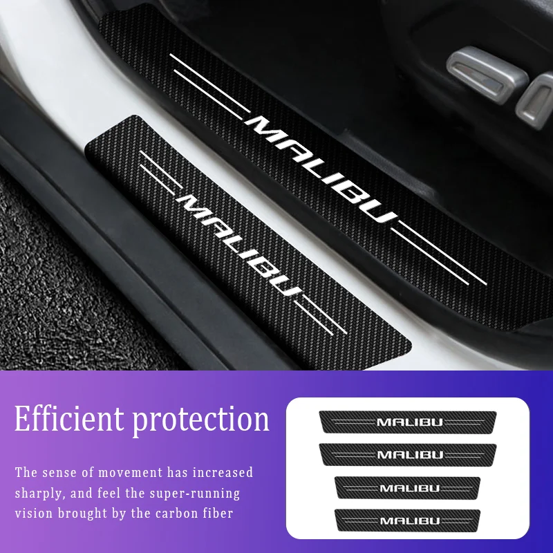 4PCS Car Styling Carbon Fiber Car Door Sill Protector Decor Stickers Decals For Chevrolet Malibu 1963 2000-2009 2011-2015 Model
4PCS Car Styling Carbon Fiber Car Door Sill Protector Decor Stickers Decals For Chevrolet Malibu 1963 2000-2009 2011-2015 Model
