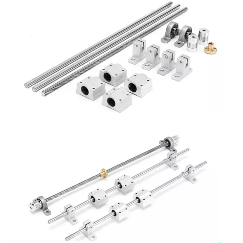 1SET 3D Printer Guide Rail Sets T8 Lead Screw Length 500mm + Linear Shaft 8*500mm+KP08 SK8 SC8UU+ Nut Housing +Coupling
1SET 3D Printer Guide Rail Sets T8 Lead Screw Length 500mm + Linear Shaft 8*500mm+KP08 SK8 SC8UU+ Nut Housing +Coupling