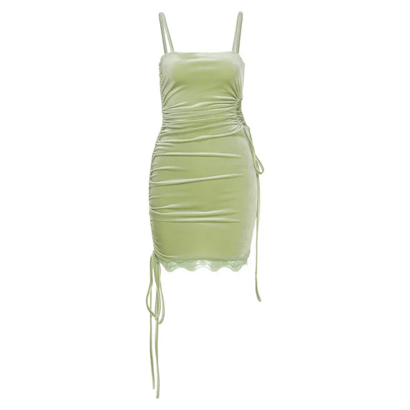 Women Mini Dresses Summer Sexy Robes Sling Pleated Fashion High Waist Hollow Solid Color Slim Vestidos Female Package Hip
Women Mini Dresses Summer Sexy Robes Sling Pleated Fashion High Waist Hollow Solid Color Slim Vestidos Female Package Hip